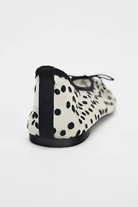 MESH BALLET FLATS WITH BOW