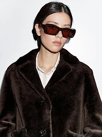 Veste courte moutonnée 100 % fourrure d’agneau