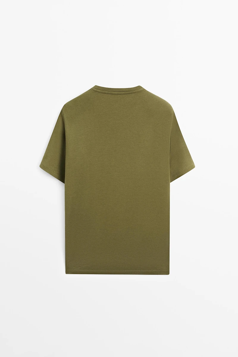 Short sleeve cotton blend T-shirt