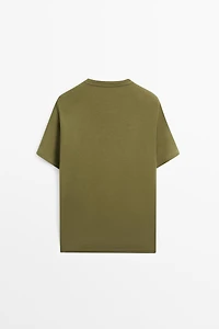 Short sleeve cotton blend T-shirt