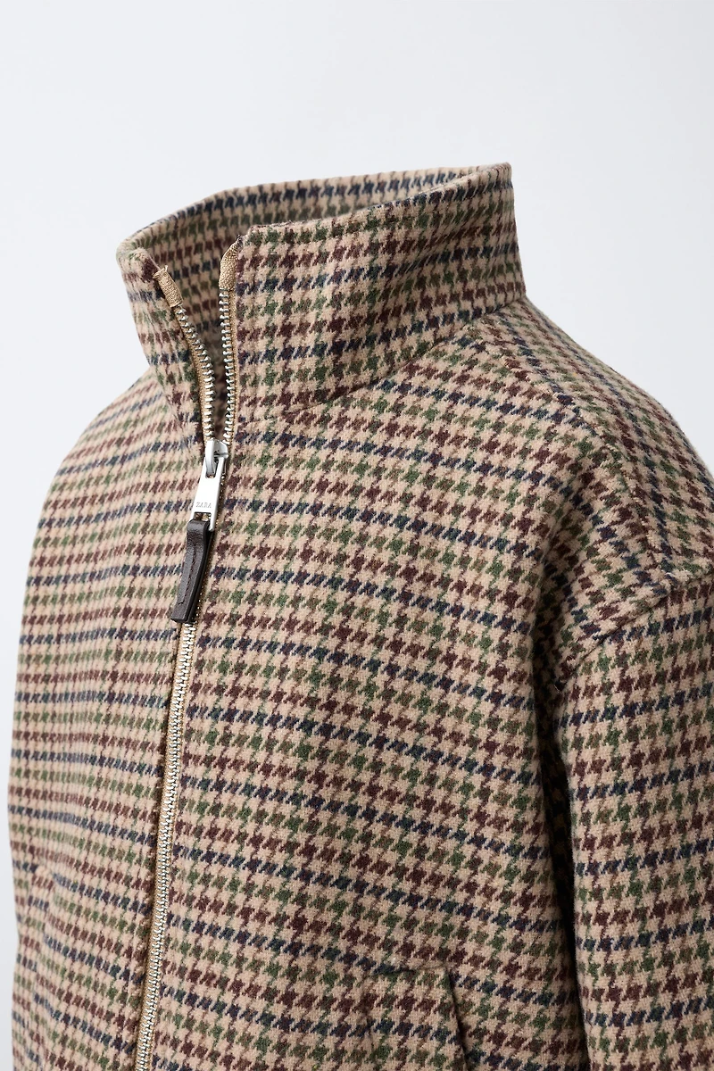 HOUNDSTOOTH PRINT JACKET