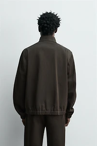 WOOL-COTTON TEXTURED JACKET