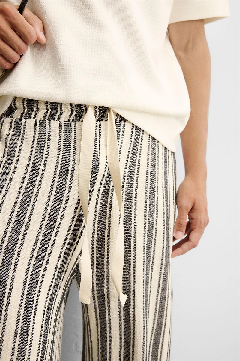 JACQUARD STRIPED PANTS