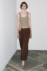 TEXTURED TOP WITH METALLIC THREAD