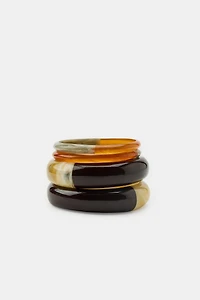 4-PACK OF ASSORTED RESIN BRACELETS