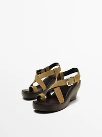 Sandals with wooden heels