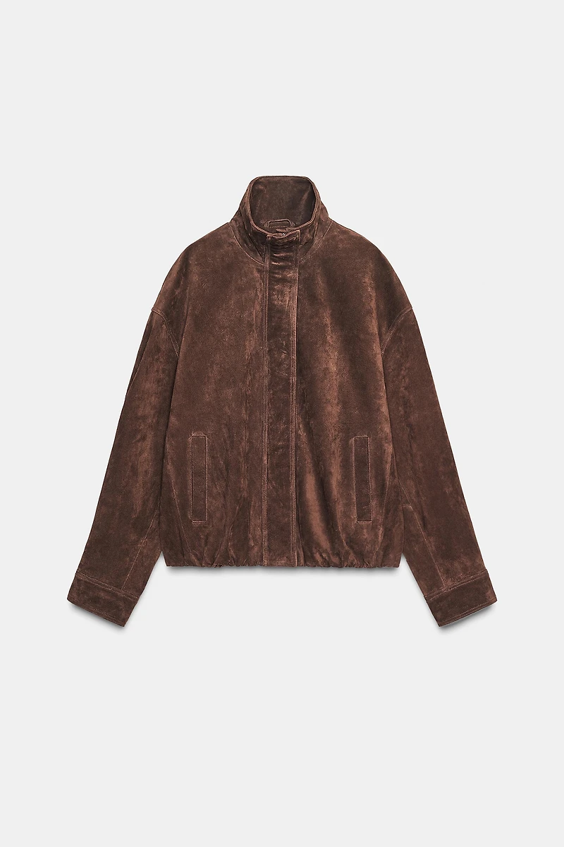 VESTE EN CUIR DAIM