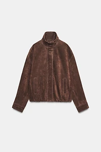 VESTE EN CUIR DAIM