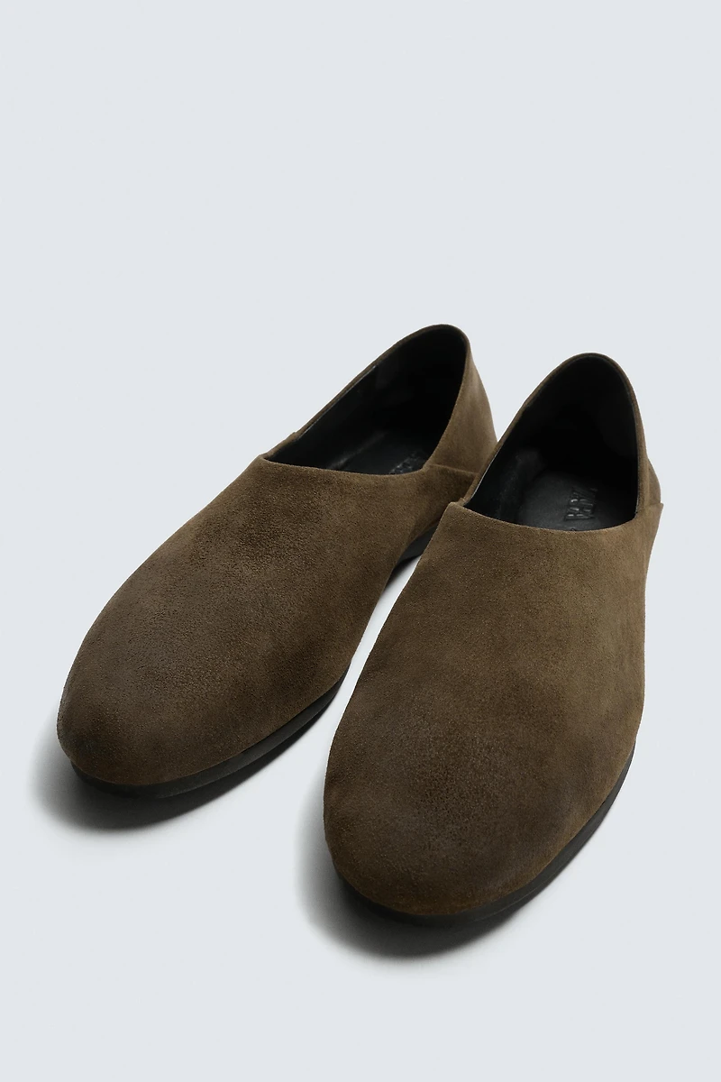 LEATHER LOAFERS WITH VIBRAM® SOLE AARON LEVINE X ZARA