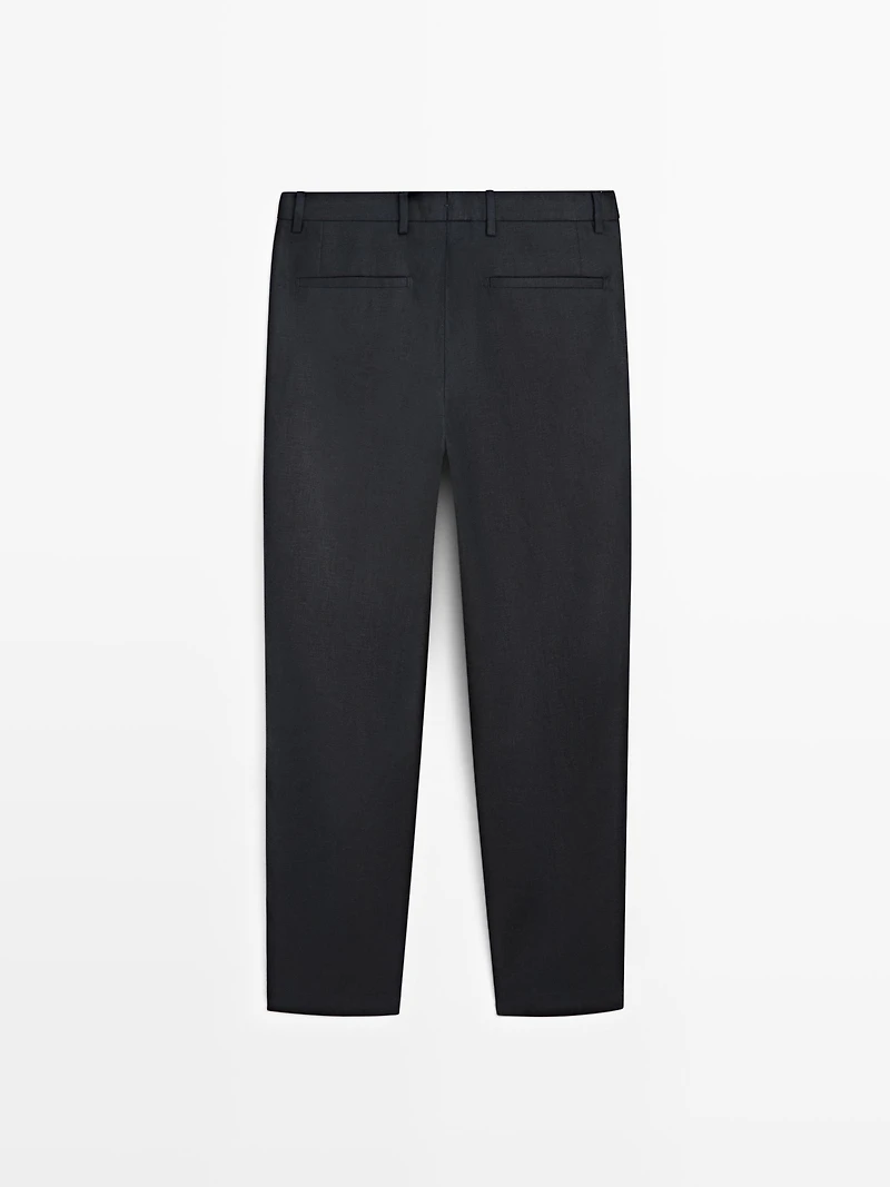 Linen suit trousers
