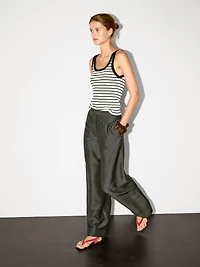 Stripe print vest top