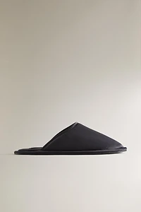 SATEEN MULE SLIPPERS