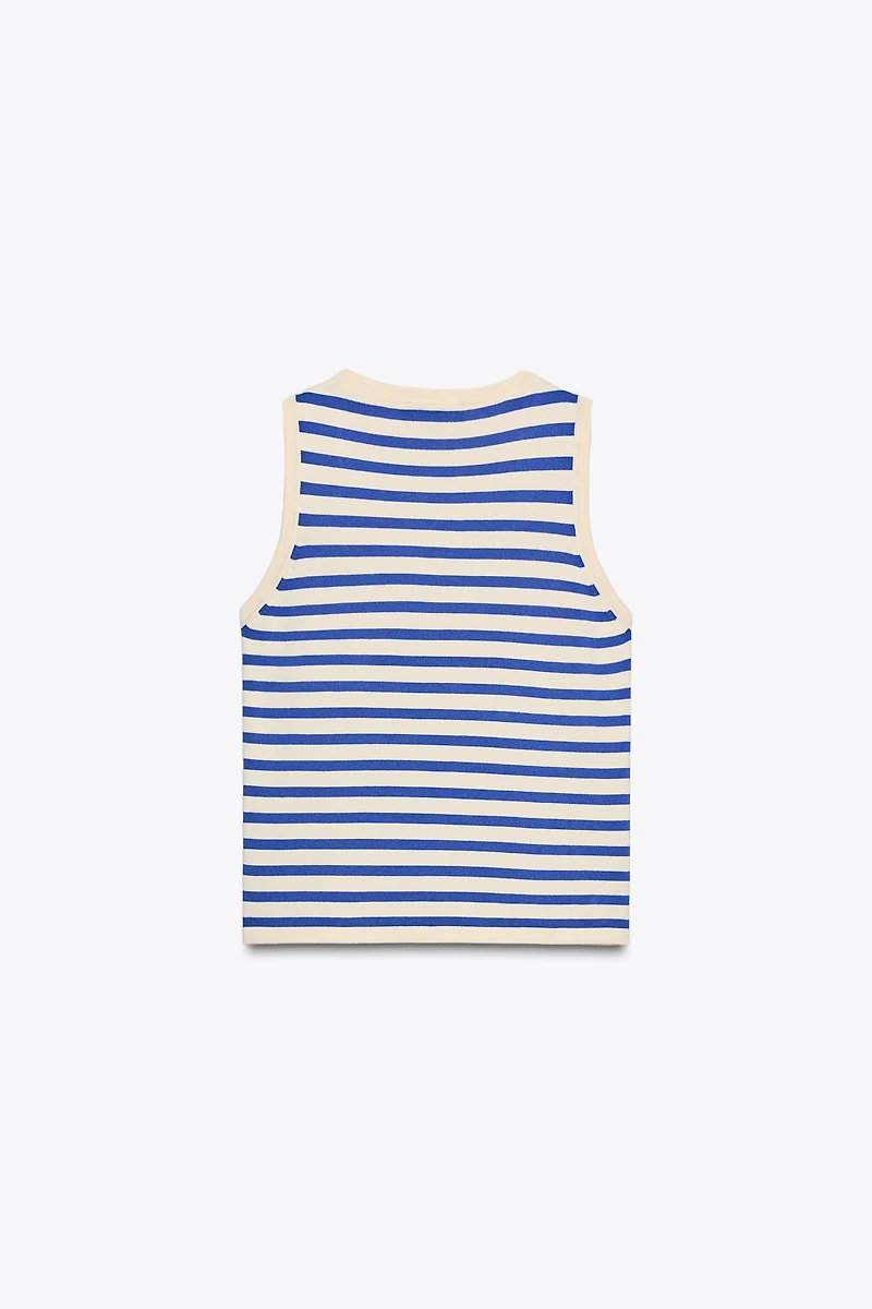 STRIPED KNIT TOP