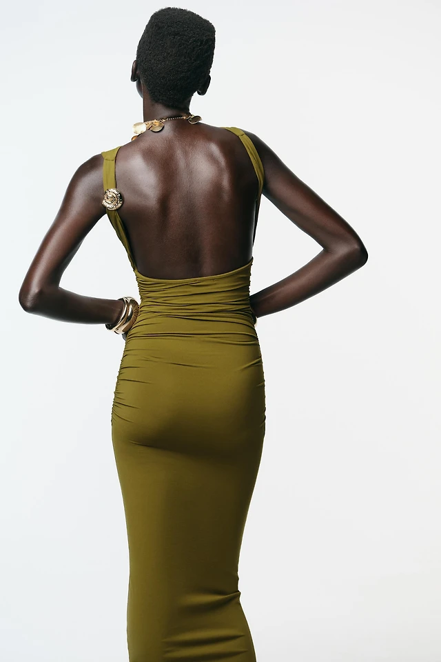 Zara SEASHELL POLYAMIDE DRESS | Place Rosemre