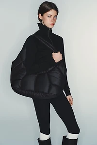 QUILTED EFFECT SHOPPER BAG