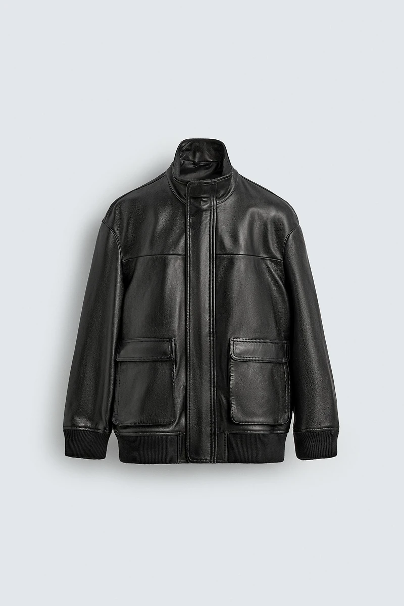 ORIGINS RELAXED FIT NAPPA LEATHER JACKET