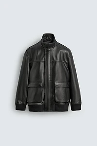 ORIGINS RELAXED FIT NAPPA LEATHER JACKET