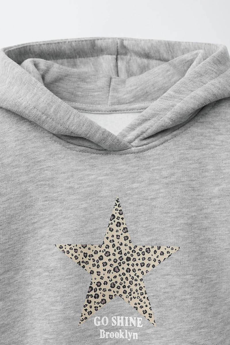 ANIMAL PRINT STAR HOODIE