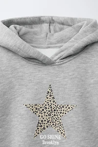 ANIMAL PRINT STAR HOODIE