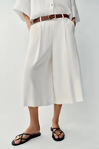 BELTED LONG BERMUDA SHORTS