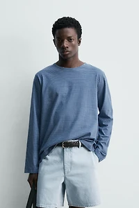 STRIPED JACQUARD T-SHIRT