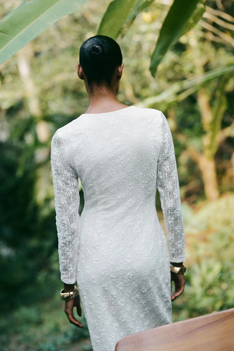 CROCHET MIDI DRESS