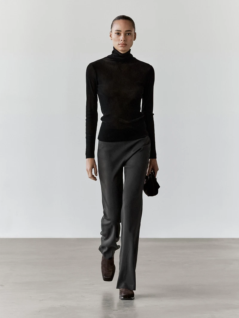 T-shirt manches longues semi-transparent