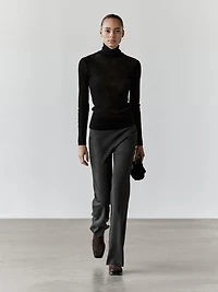 T-shirt manches longues semi-transparent