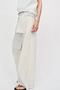 WIDE LEG SCARF PRINT PANTS