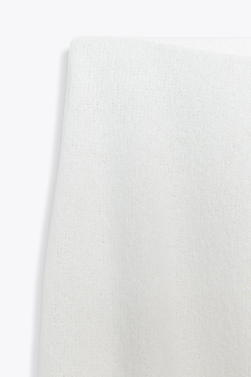 CUT-OUT KNIT MIDI SKIRT