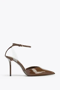 CHAUSSURES À TALONS EFFET VERNI