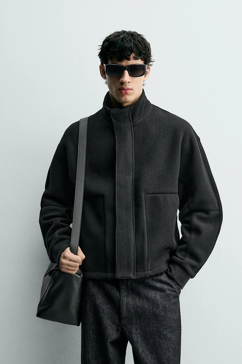 RIBBED BOXY FIT JACKET