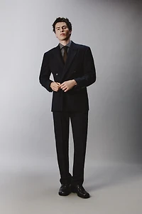WOOL BLEND DOUBLE BREASTED BLAZER