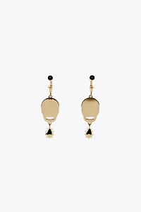 ENAMELED SKULL JEWEL EARRINGS