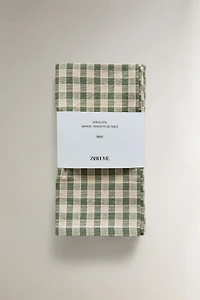 PACK OF CHECK NAPKINS WITH TOPSTITCHING (PACK OF 2)