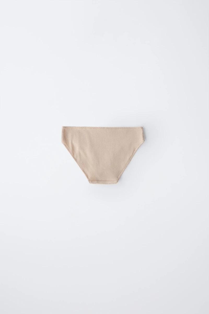 6-14 ANS/ LOT DE TROIS CULOTTES RIB ÉTIQUETTE