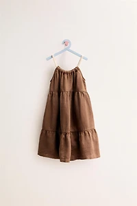 ZARA TIMELESS - 100% LINEN PANEL DRESS