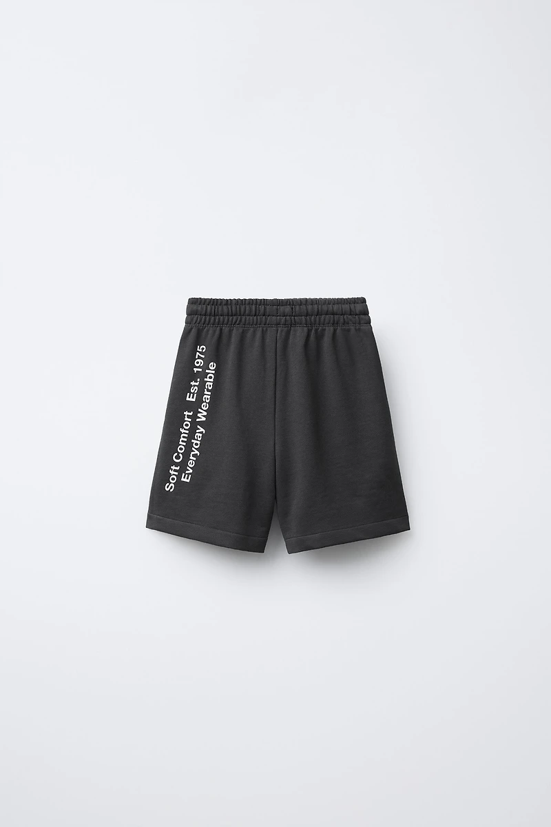 TEXT JOGGING SHORTS