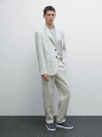 Pantalon de tailleur 100 % lin
