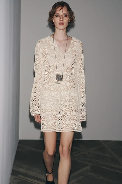 ZW COLLECTION CROCHET MINI DRESS