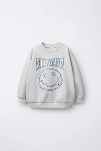 SWEAT IMPRIMÉ NIRVANA ® IRISÉ