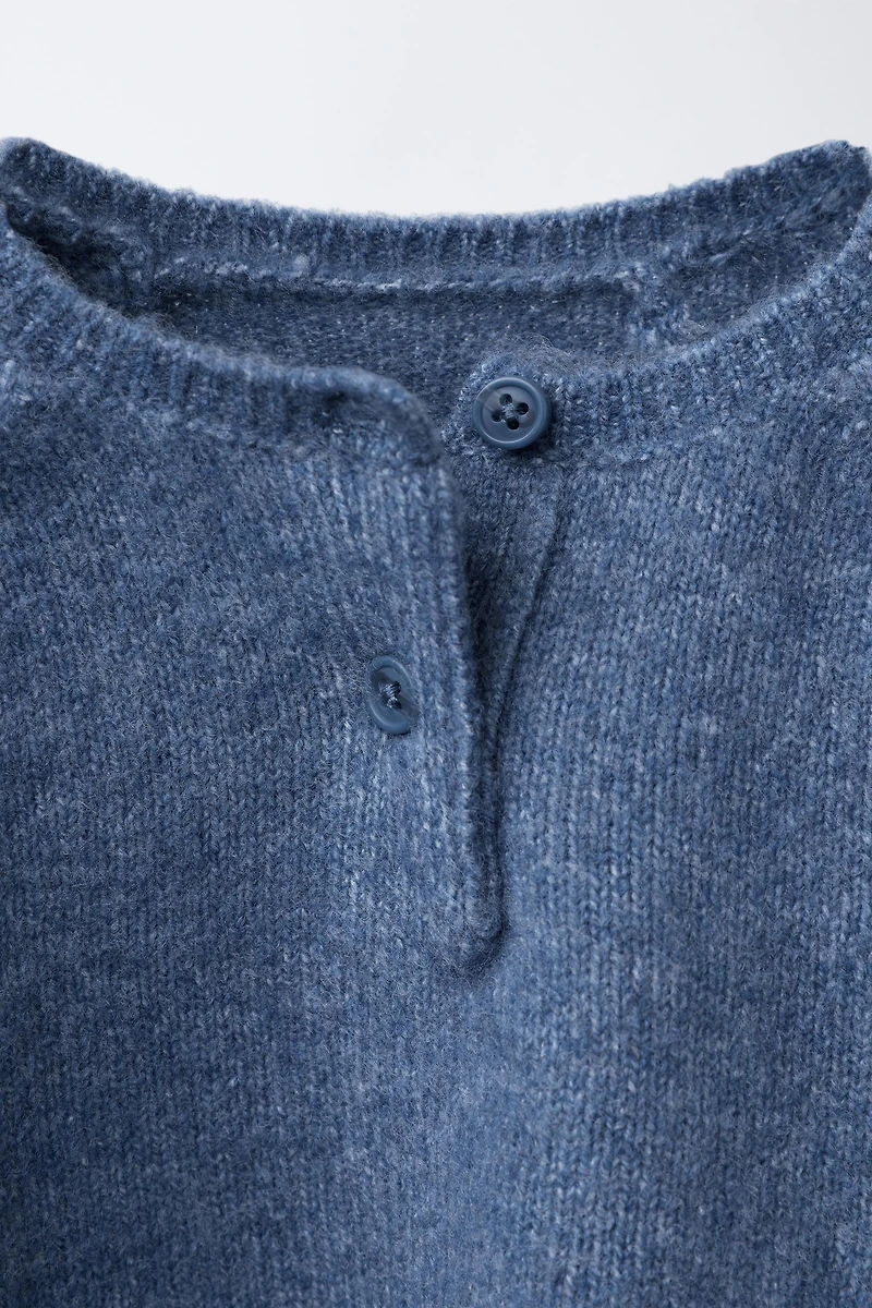 KNIT HENLEY JUMPER