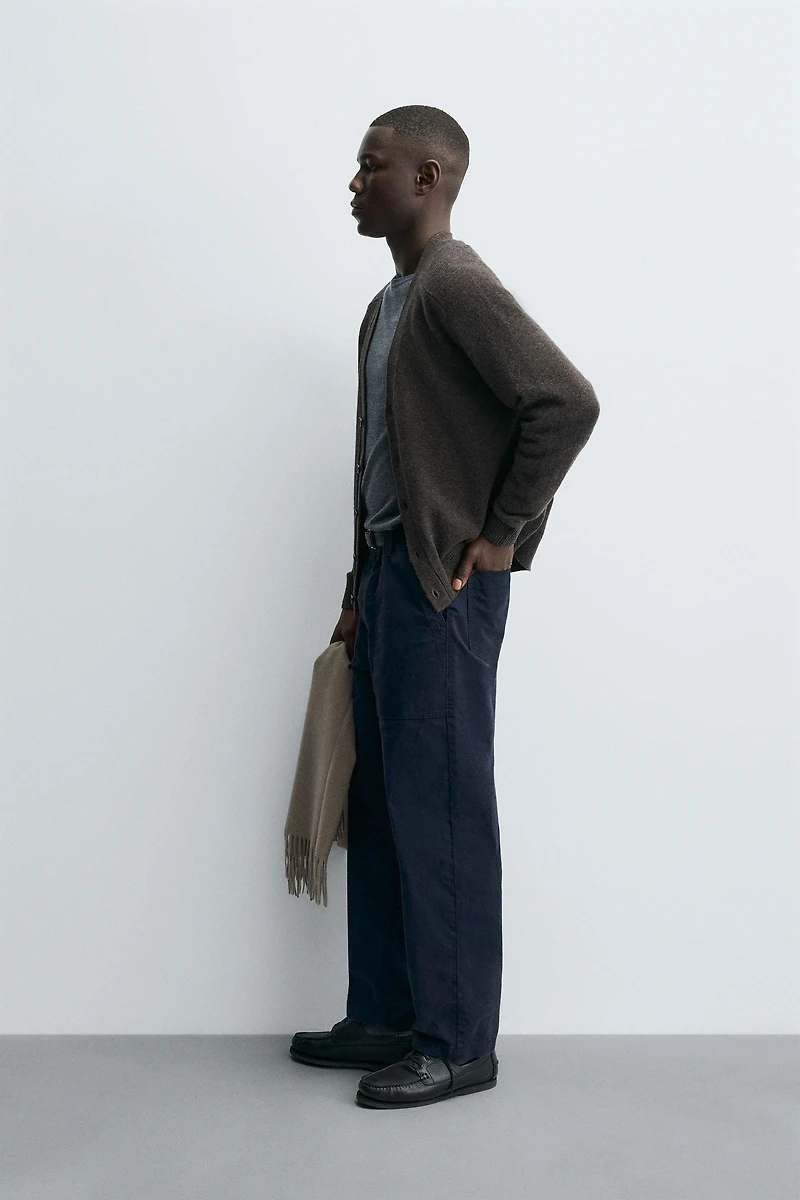 REGULAR FIT WOOL BLEND CARDIGAN