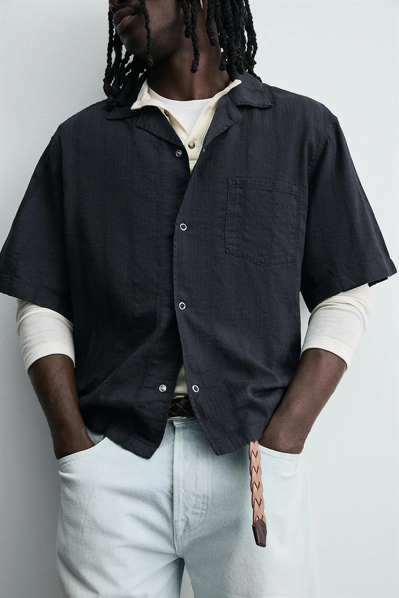 STRIPED JACQUARD SHIRT