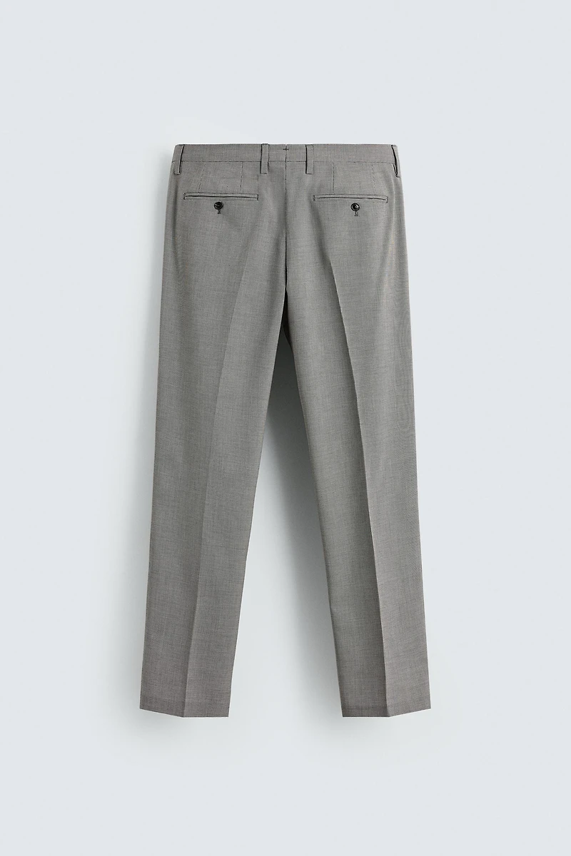 PANTALON DE COSTUME REGULAR FIT PIED-DE-POULE