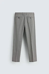 PANTALON DE COSTUME REGULAR FIT PIED-DE-POULE
