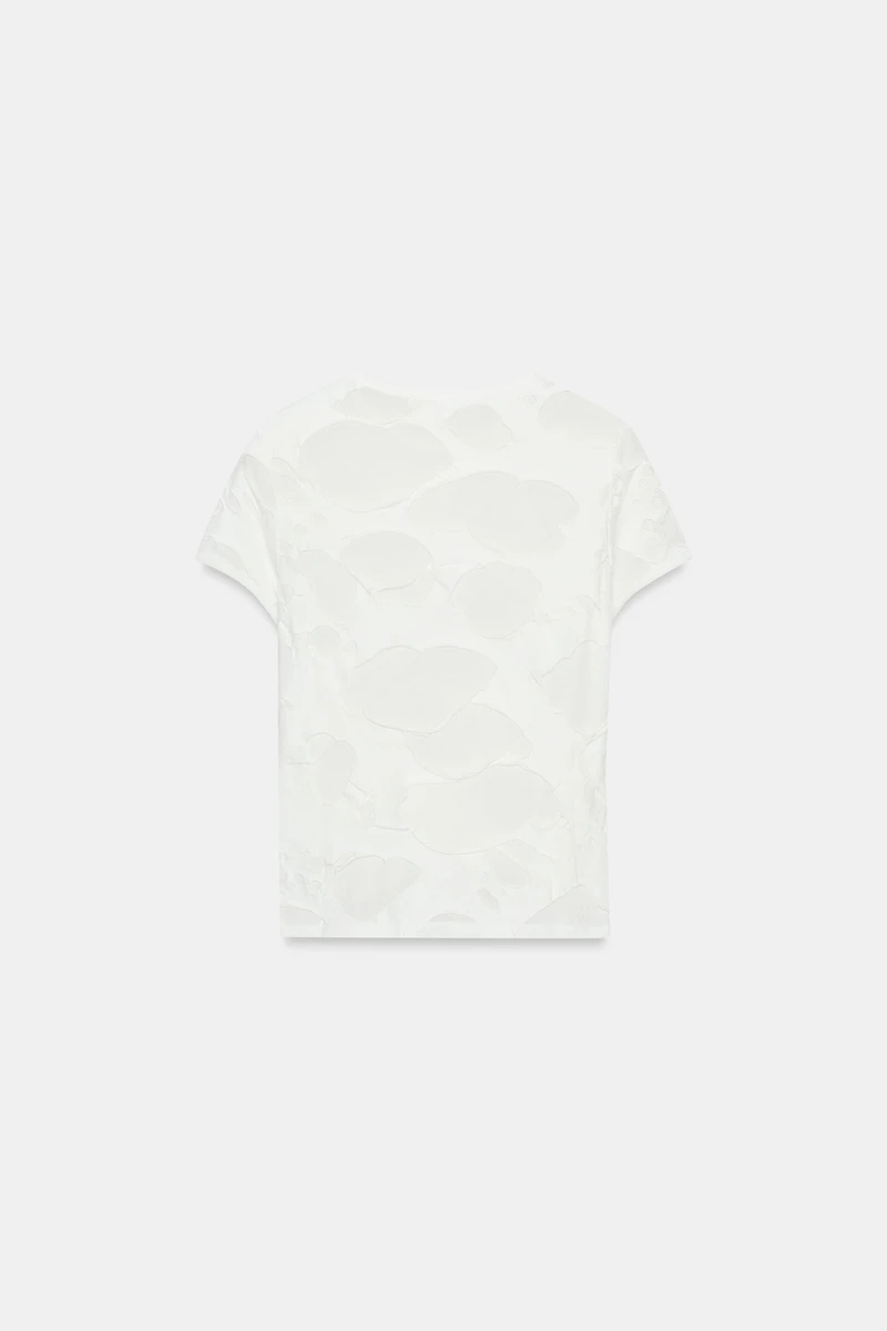 COMBINATION RIPPED T-SHIRT