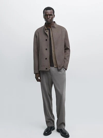 Wool blend jacket