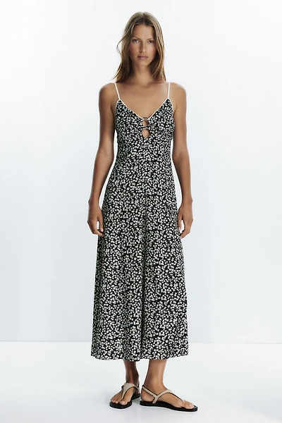 FLORAL PRINT MIDI DRESS