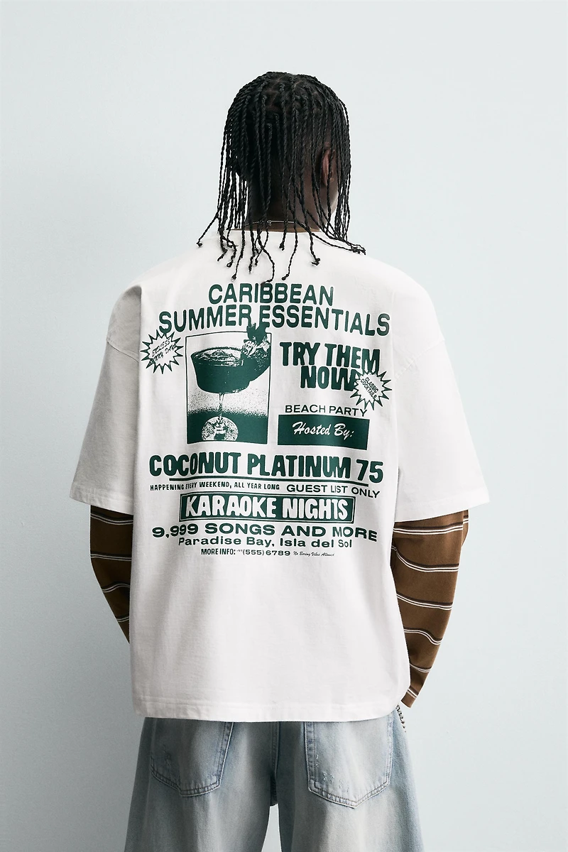PRINTED TEXT T-SHIRT